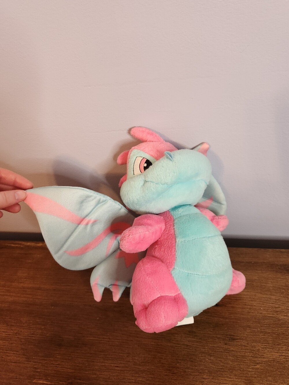 Neopets Faerie Scorchio Electronic Plush 2003 Pink/Blue Dragon